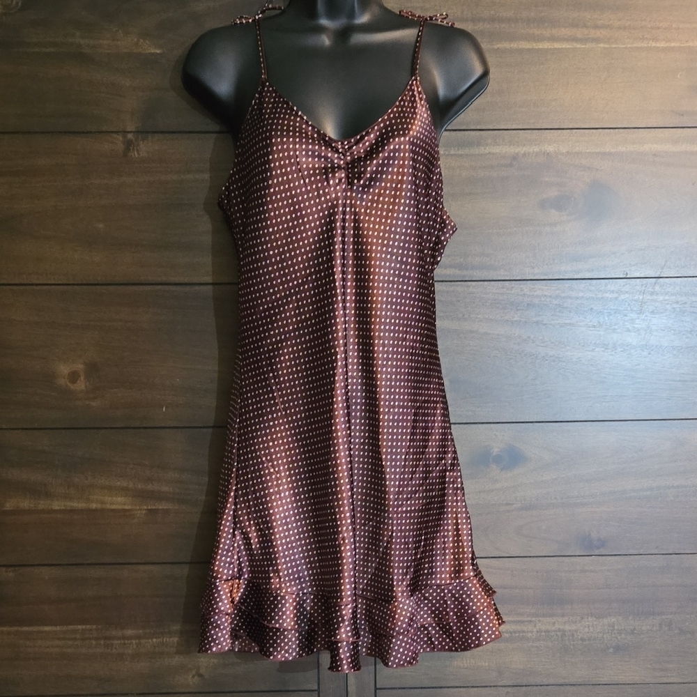 Undercover Brown Polka Dot Nightgown